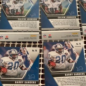 Barry sanders, Calvin Johnson , Dandre swift , Mathew Stanford 8 card lot!!!